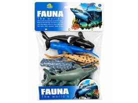 Set 6 animales marinos goma grande 